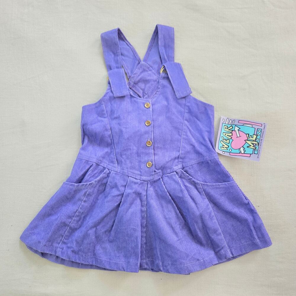Vintage Deadstock Purple Cord Dress 4t/5t